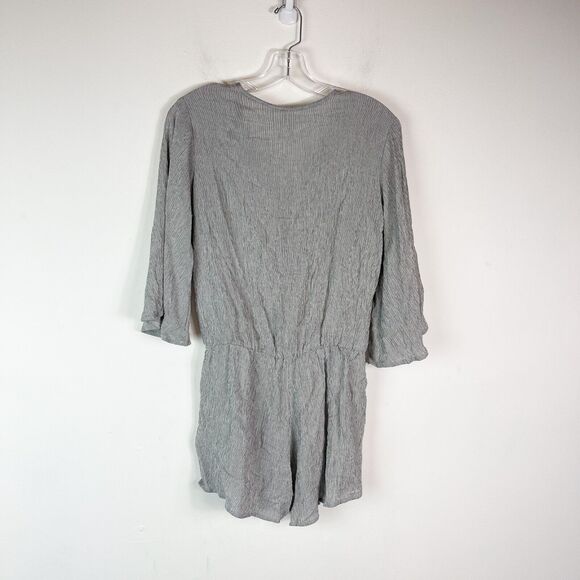 Elan NWOT Stripe Cover-Up Romper Black White Size XS - Picture 4 of 7